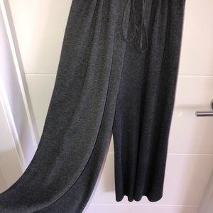 Grey knit tank jumpsuit